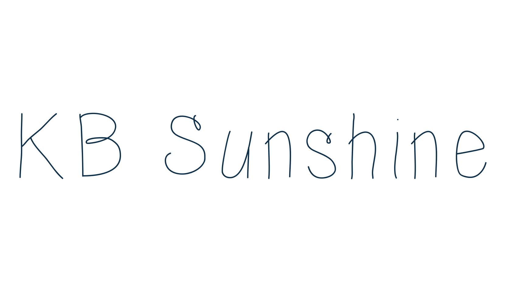 KB Sunshine, handwriting font preview