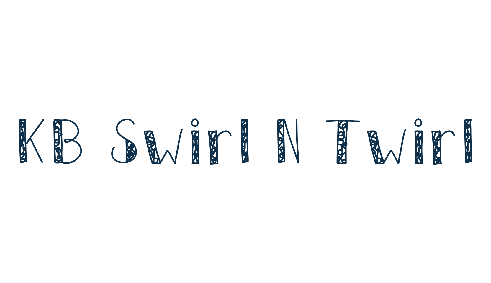 KB Swirl N Twirl, decorative font preview