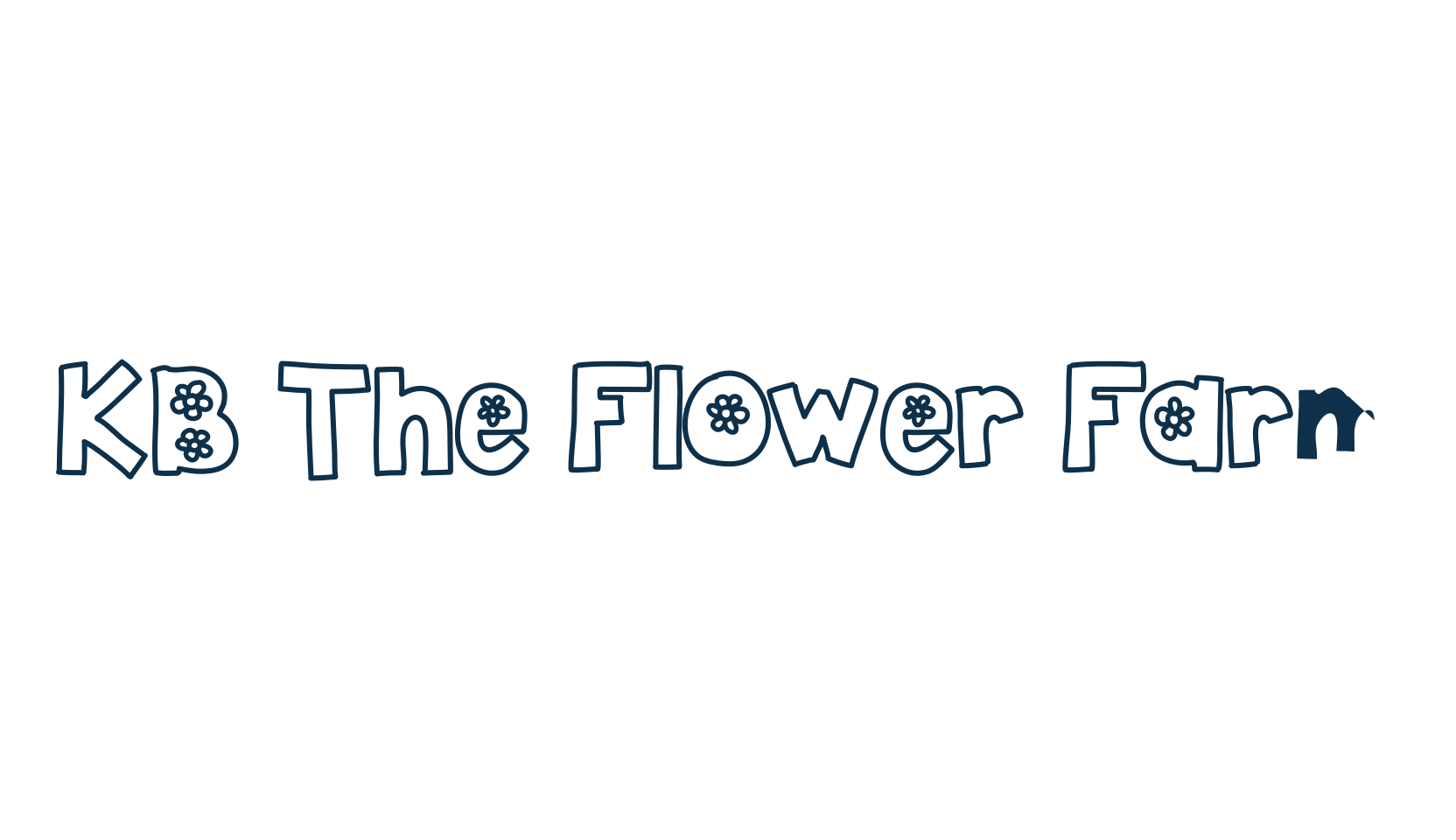 KB The Flower Farm, fancy cartoon decorative font preview