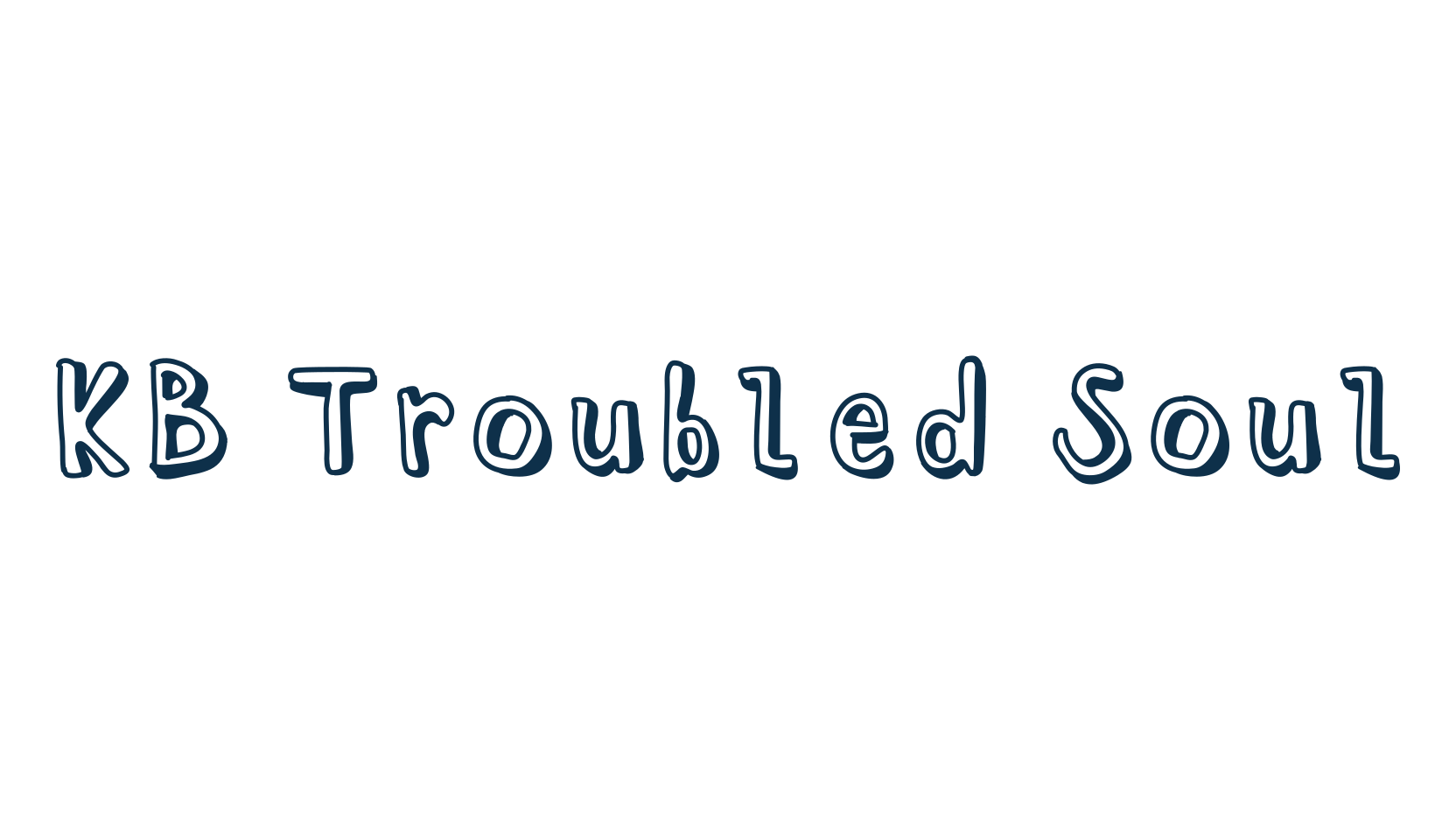 KB Troubled Soul, fancy cartoon decorative font preview