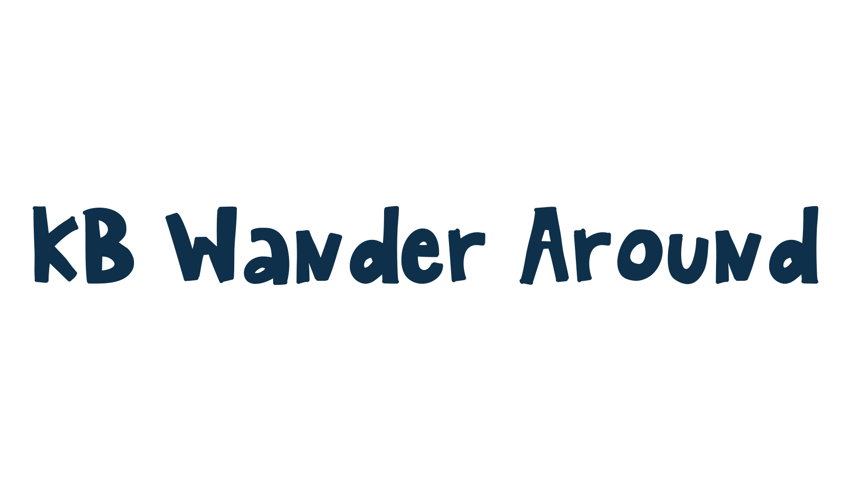 KB Wander Around, cartoon font preview