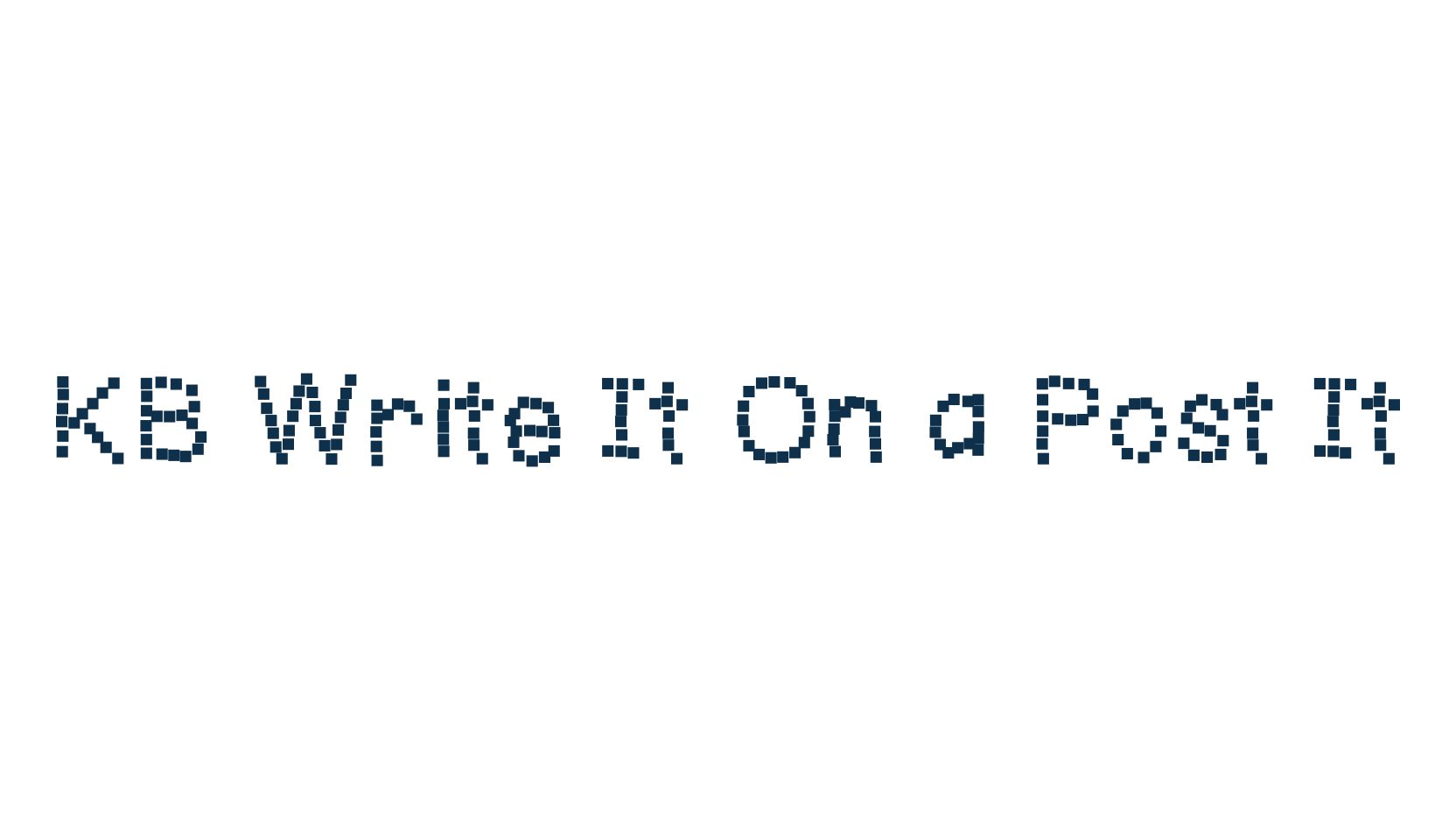 KB Write It On a Post It, fancy various decorative font preview