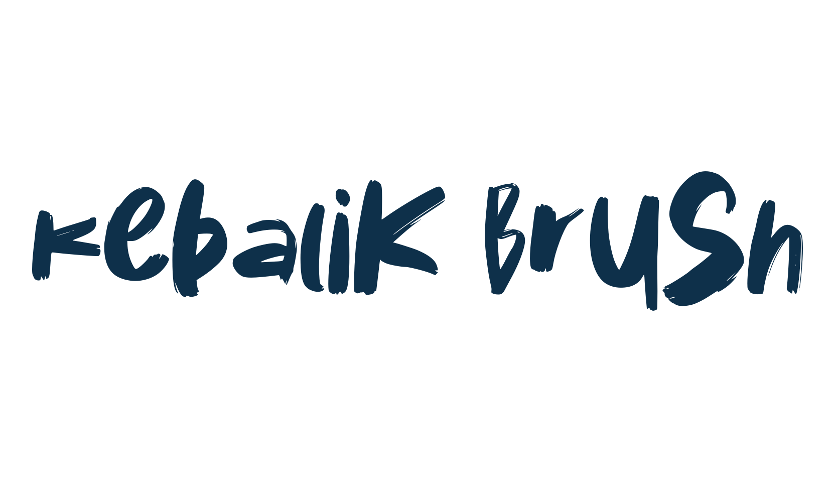 Kebalik Brush, brush font preview