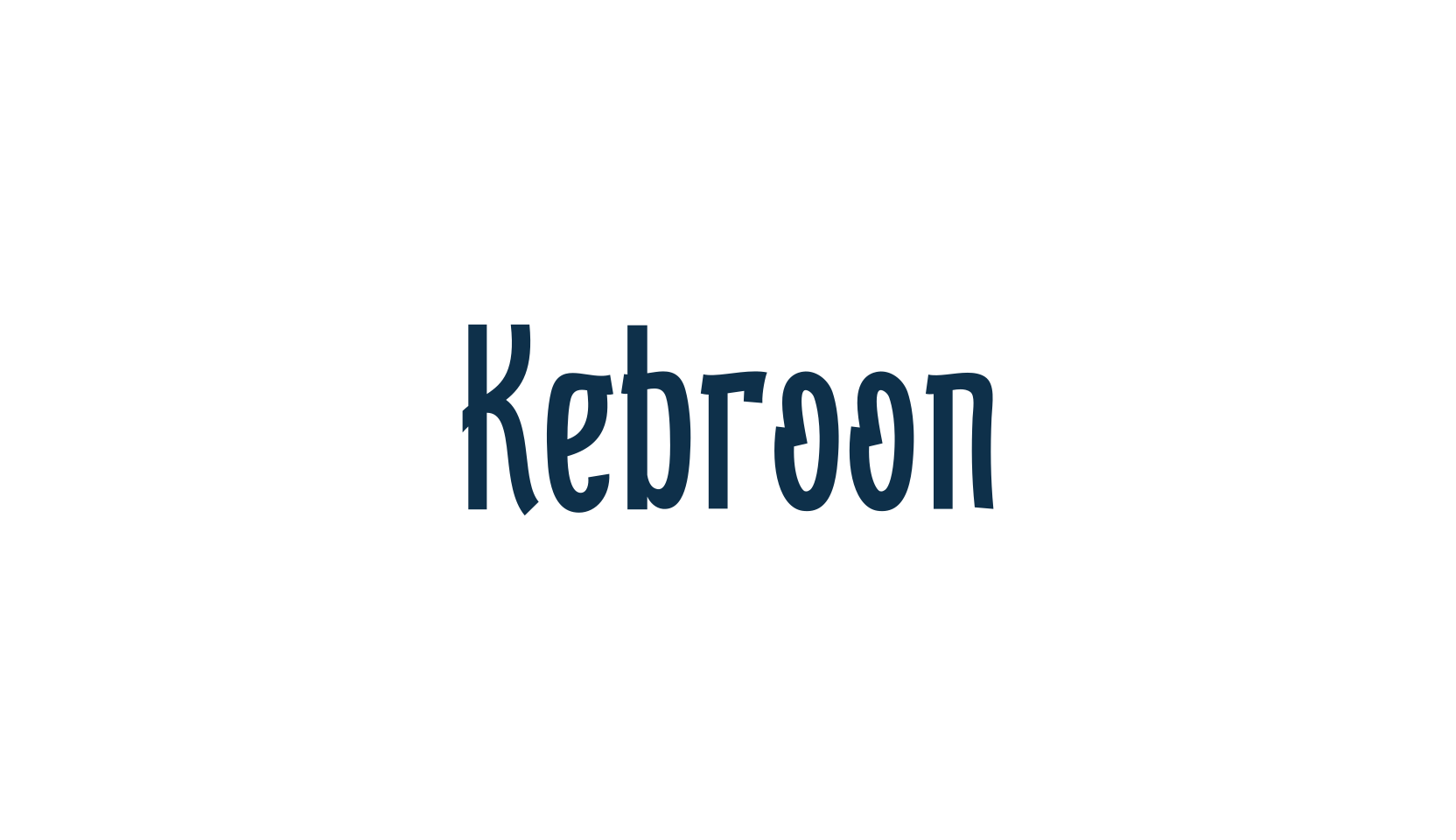 Kebroon, retro font preview