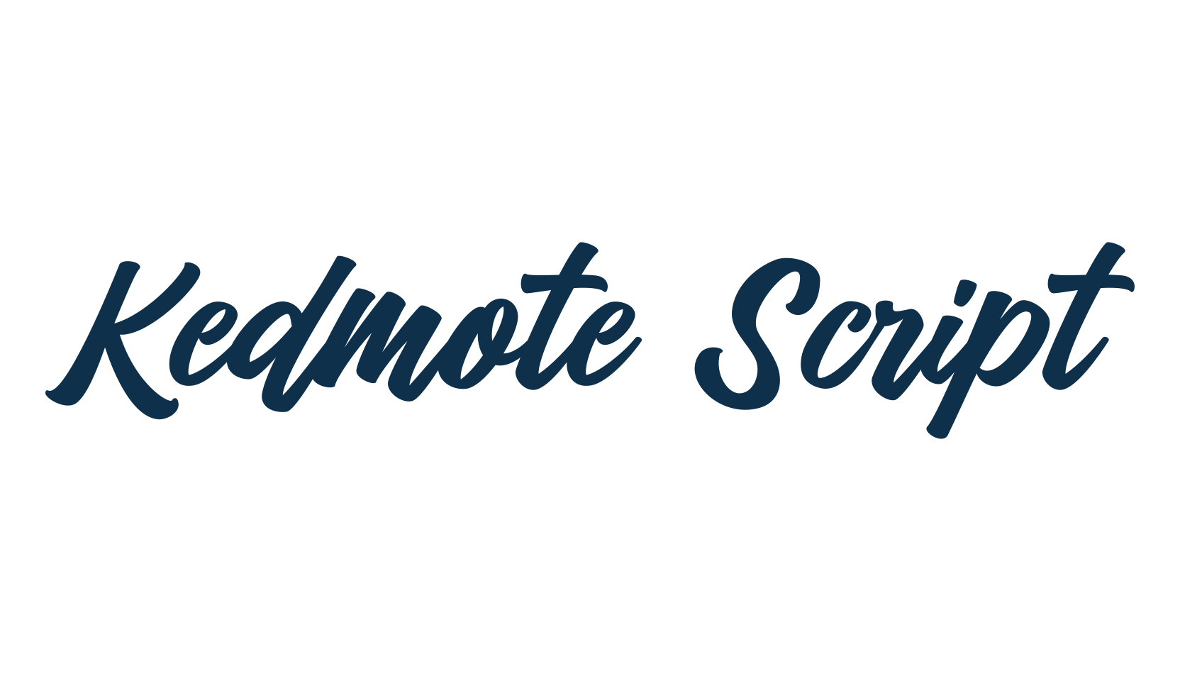 Kedmote Script, script handwritten fancy decorative calligraphy font preview