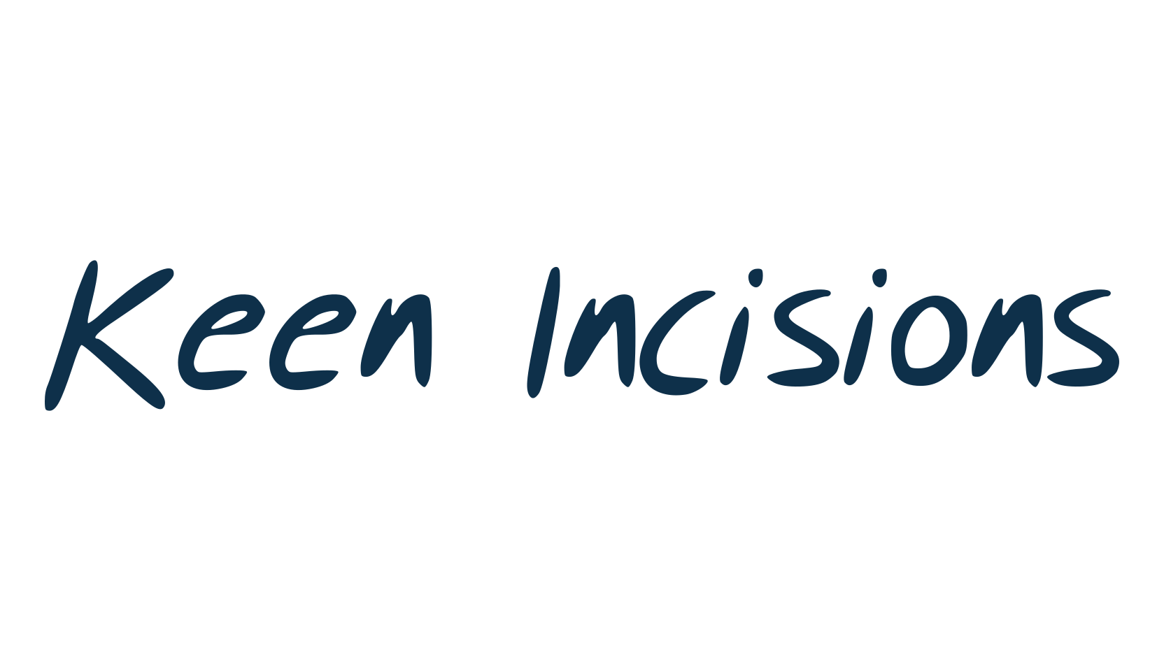 Keen Incisions, handwriting font preview