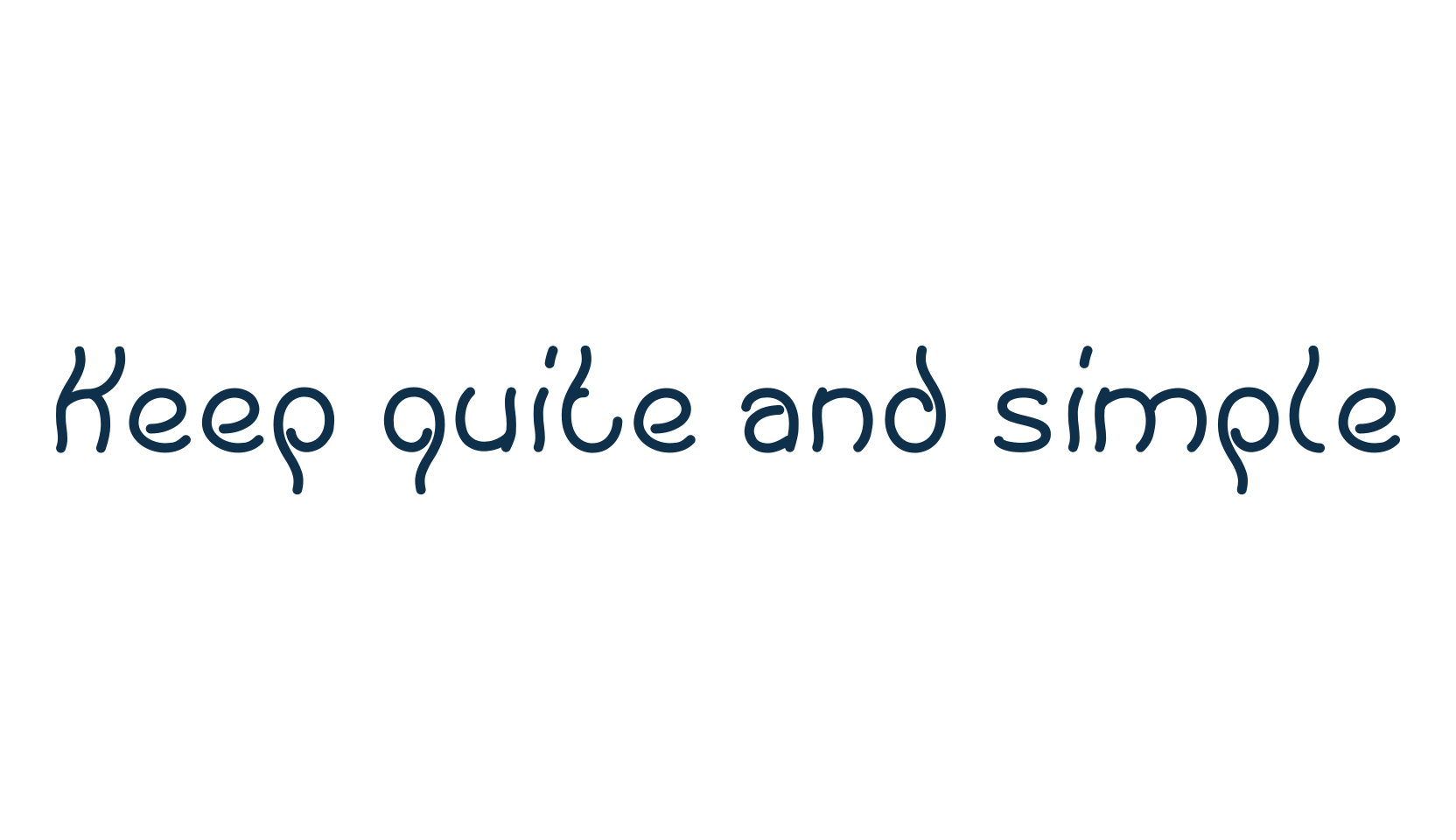 Keep quite and simple, fancy various decorative font preview