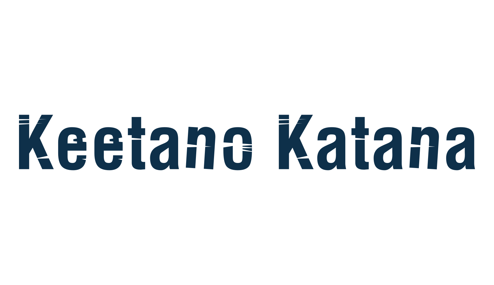 Keetano Katana, fancy destroy decorative font preview