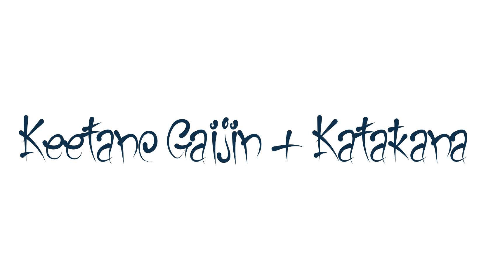Keetano Gaijin + Katakana, foreign look chinese, jpn font preview