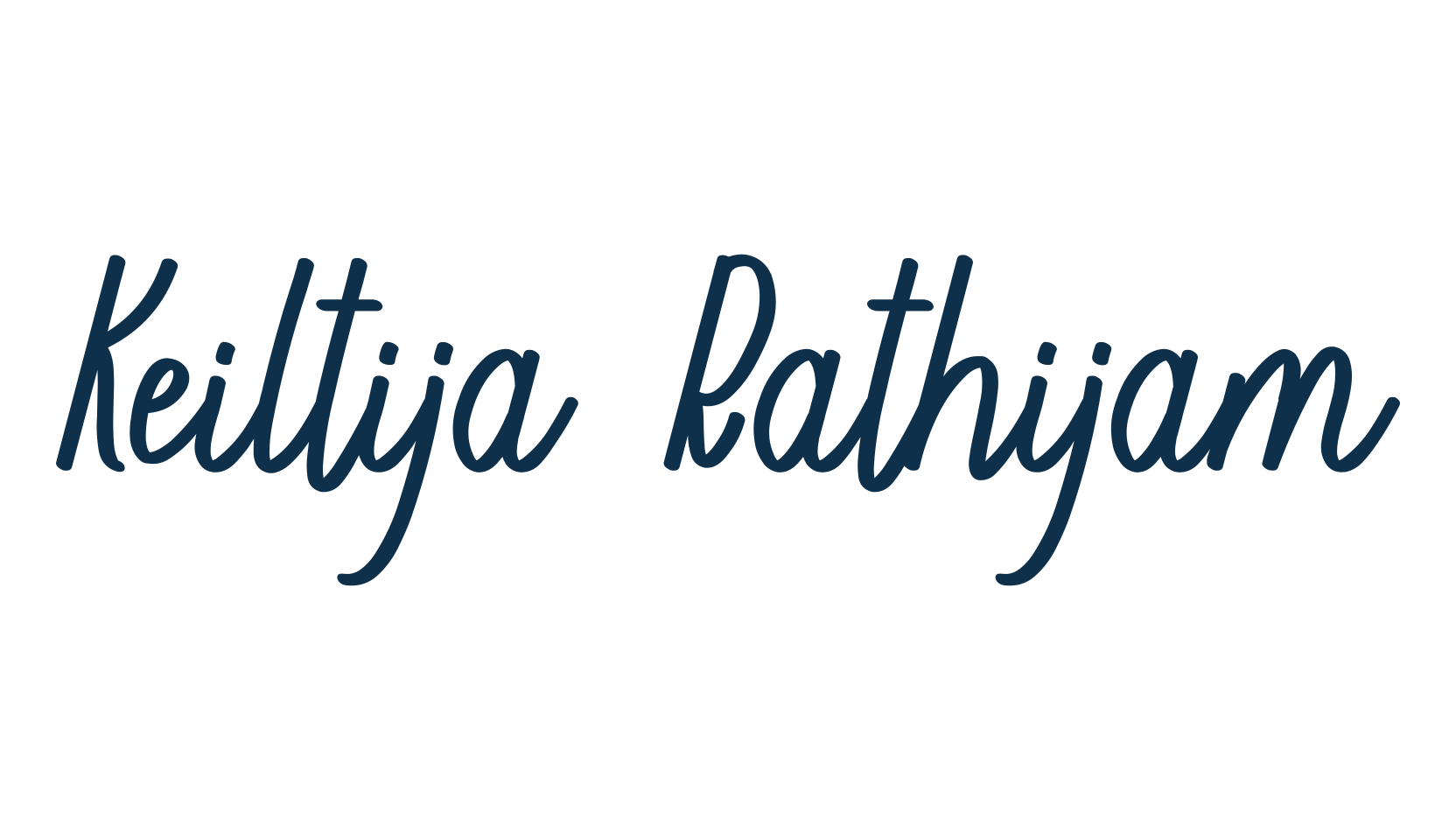 Keiltija Rathijam, script handwritten fancy decorative calligraphy font preview