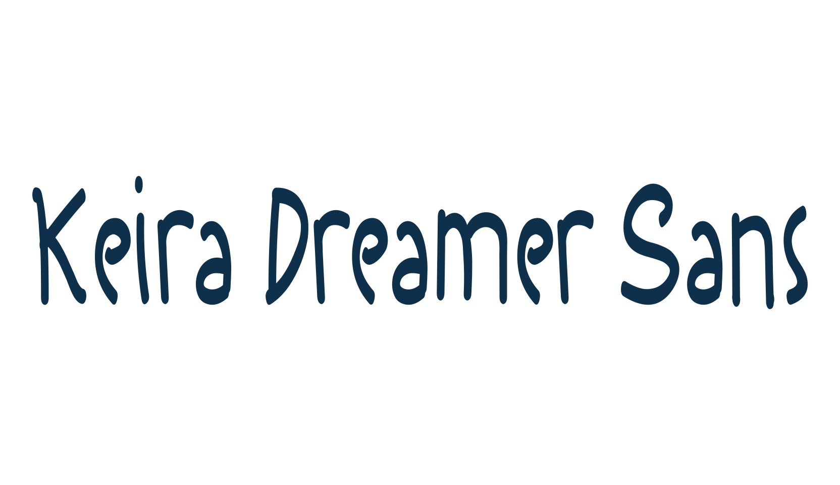 Keira Dreamer Sans, script handwritten fancy decorative calligraphy font preview