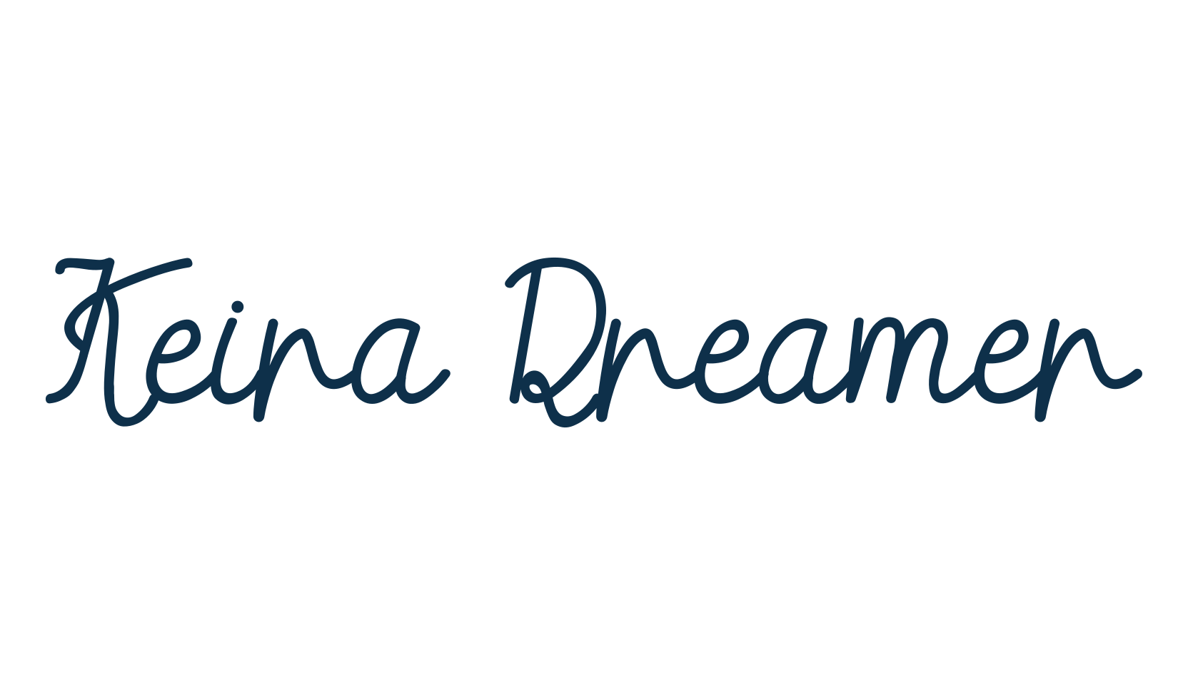 Keira Dreamer, handwriting font preview