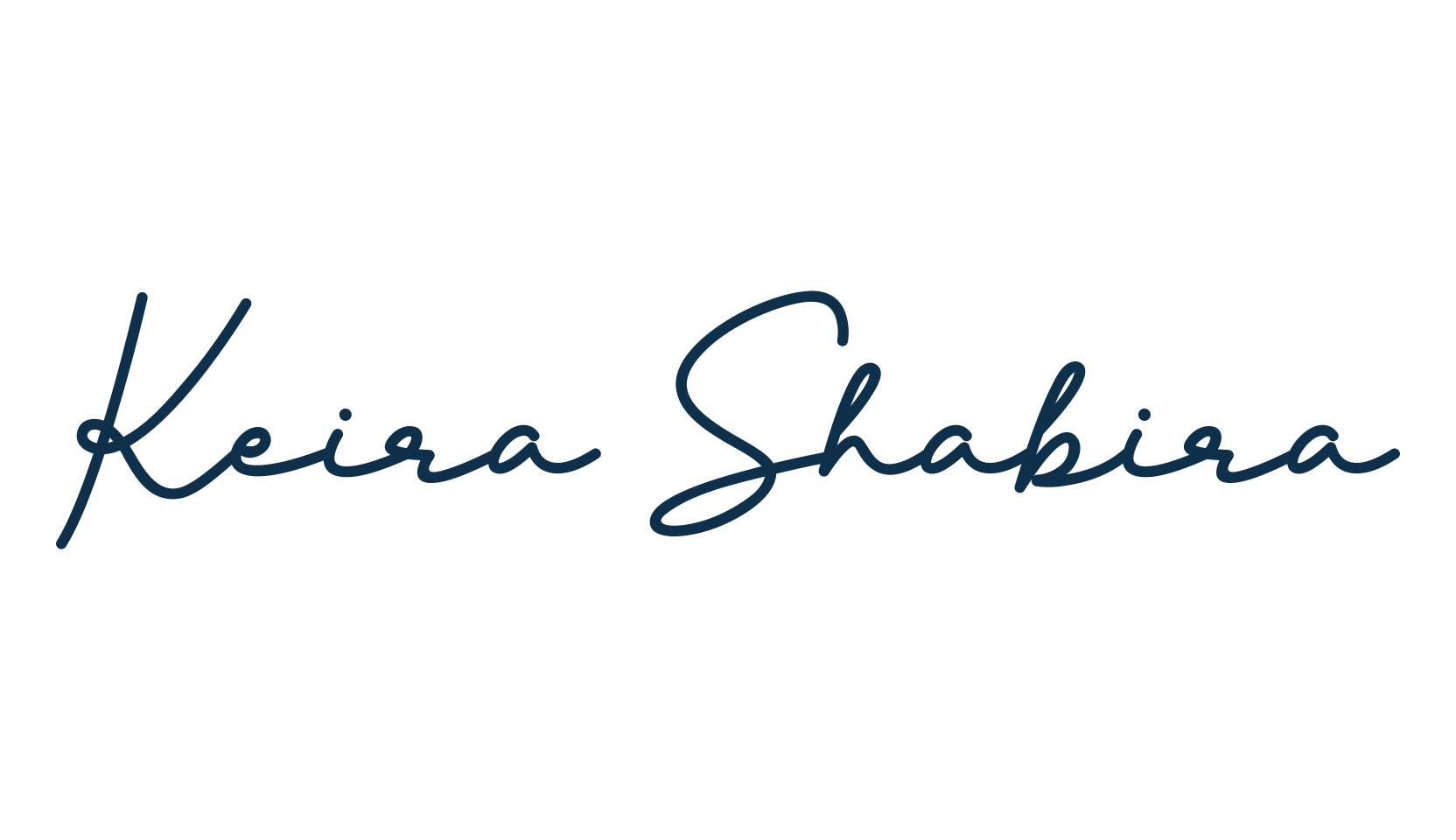 Keira Shabira, handwriting font preview