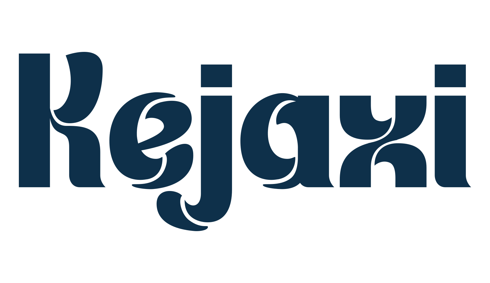 Kejaxi, groovy font preview