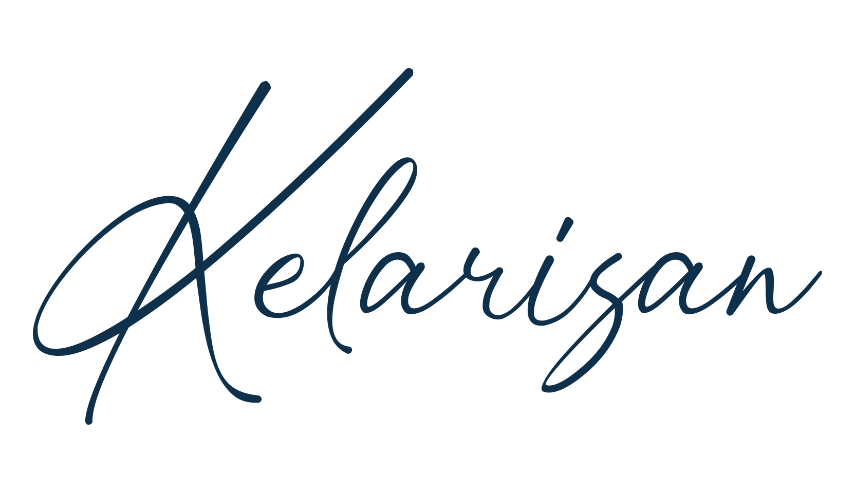 Kelarisan, script handwritten fancy decorative calligraphy font preview