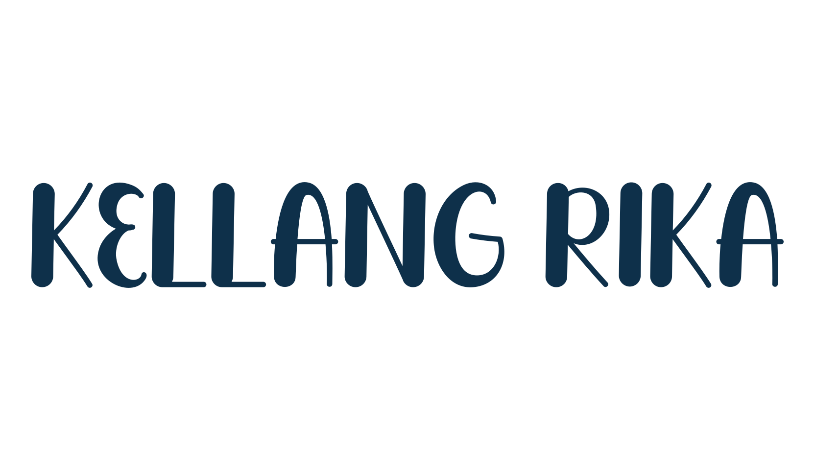 Kellang Rika, fancy cartoon decorative font preview