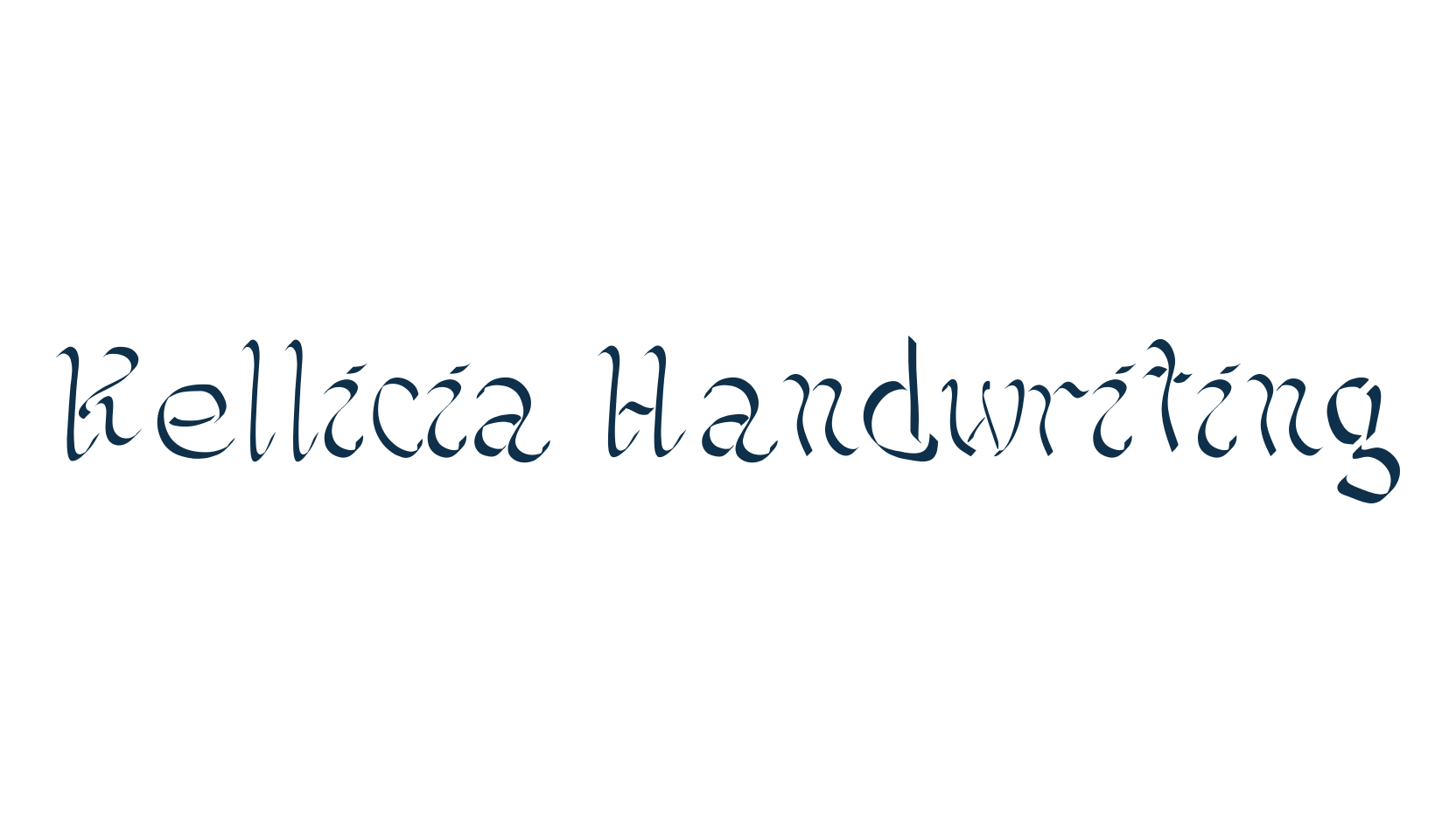 Kellicia Handwriting, fancy various decorative script calligraphy font preview