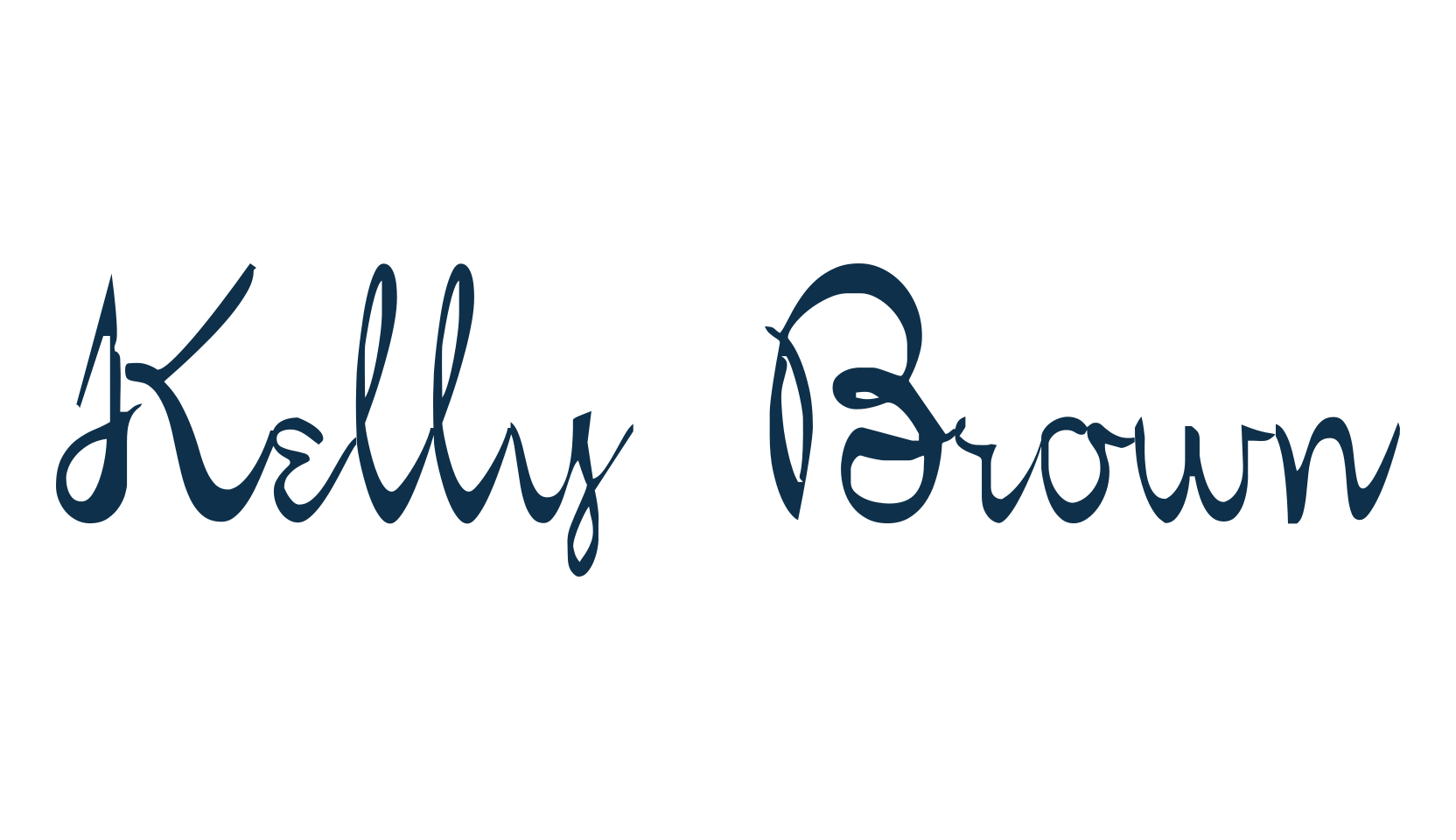 Kelly Brown, script calligraphy fancy decorative font preview