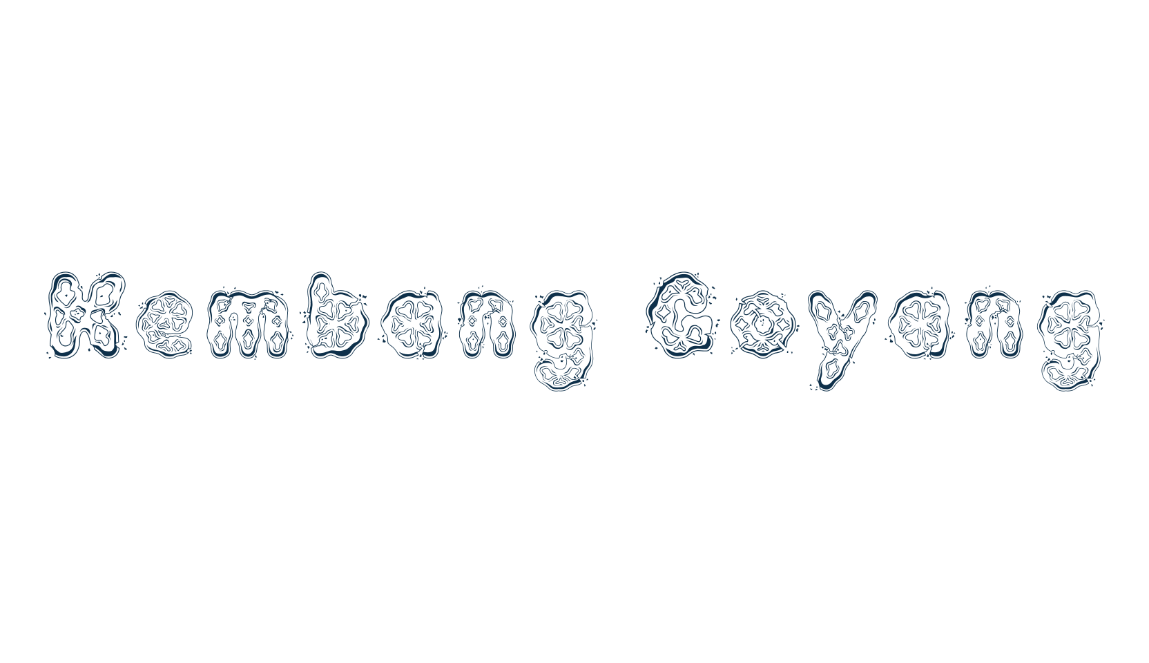 Kembang Goyang, fancy decorative font preview
