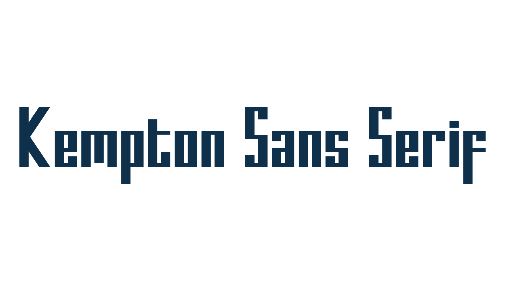 Kempton Sans Serif, fancy various decorative font preview