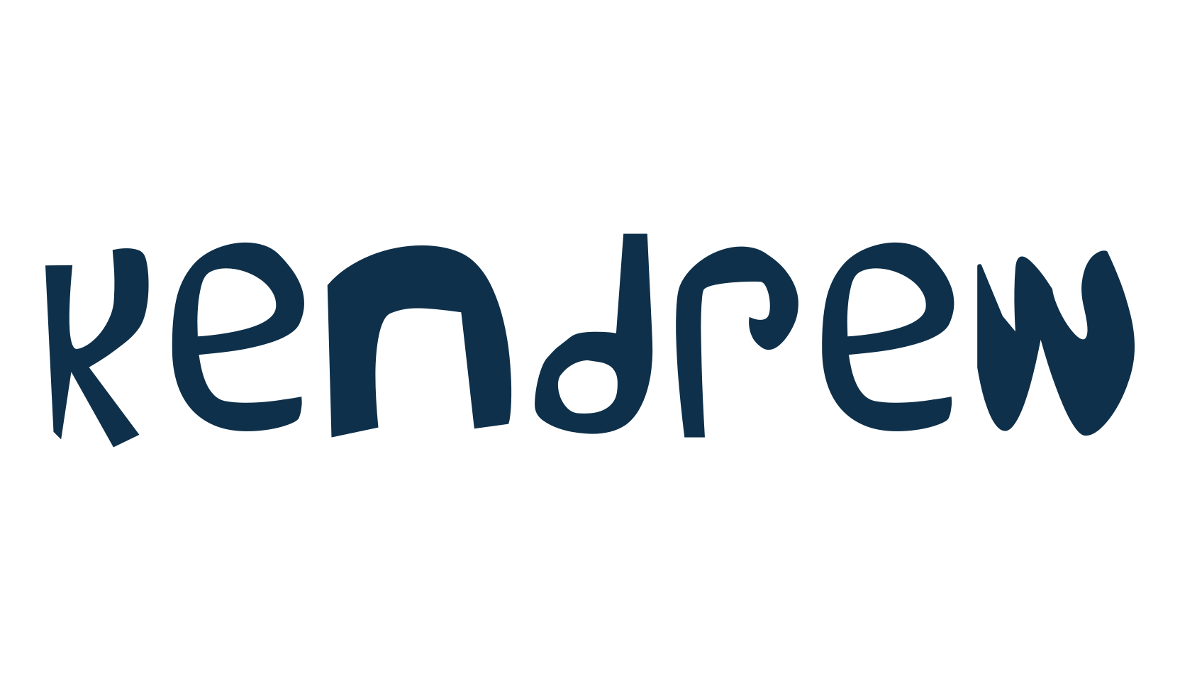Kendrew, fancy cartoon decorative font preview