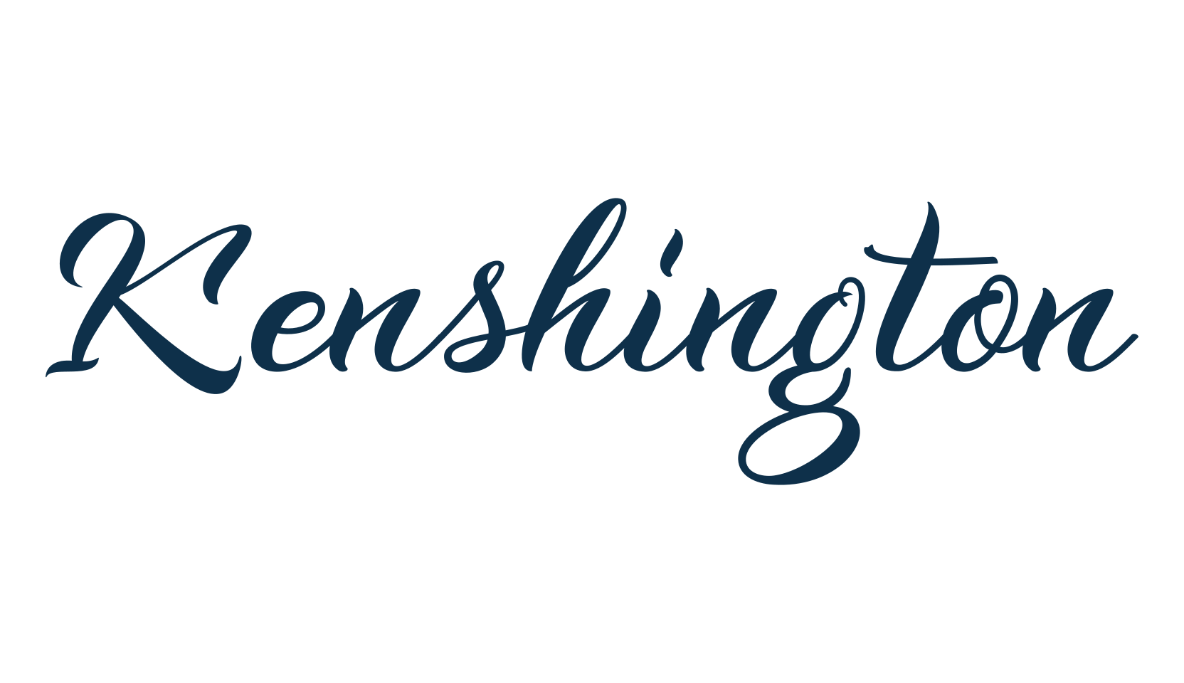 Kenshington, script calligraphy fancy decorative font preview