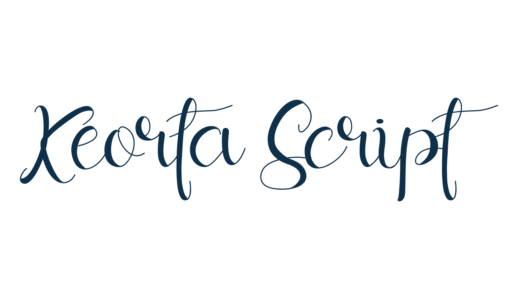 Keorta Script, calligraphy font preview