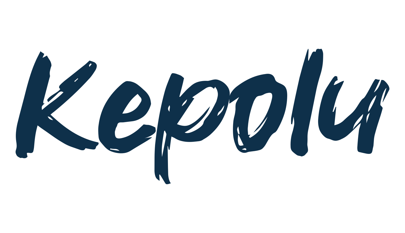 Kepolu, brush font preview