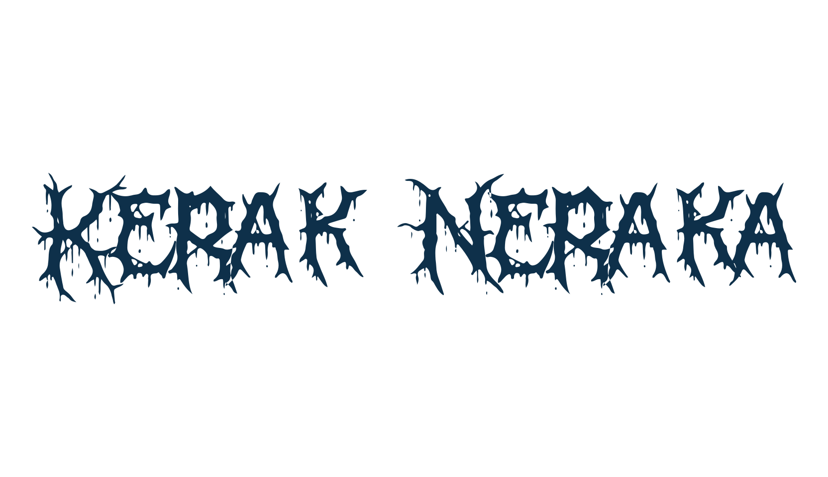 Kerak Neraka, holiday halloween fancy decorative horror font preview