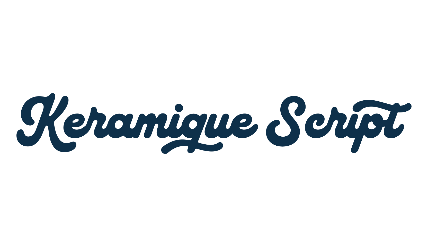 Keramique Script, old school font preview