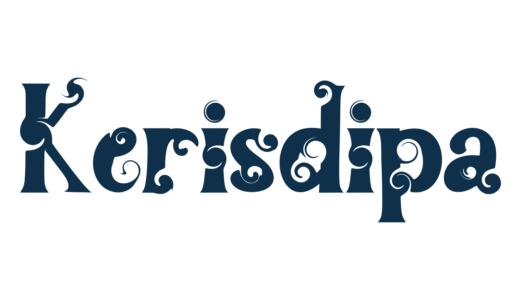 Kerisdipa, curly font preview