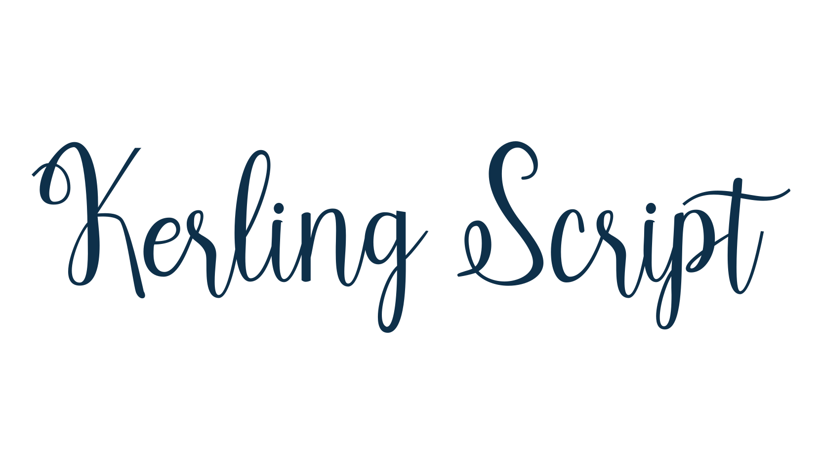 Kerling Script, calligraphy font preview