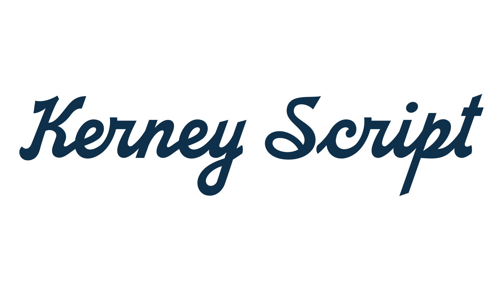 Kerney Script, old school font preview