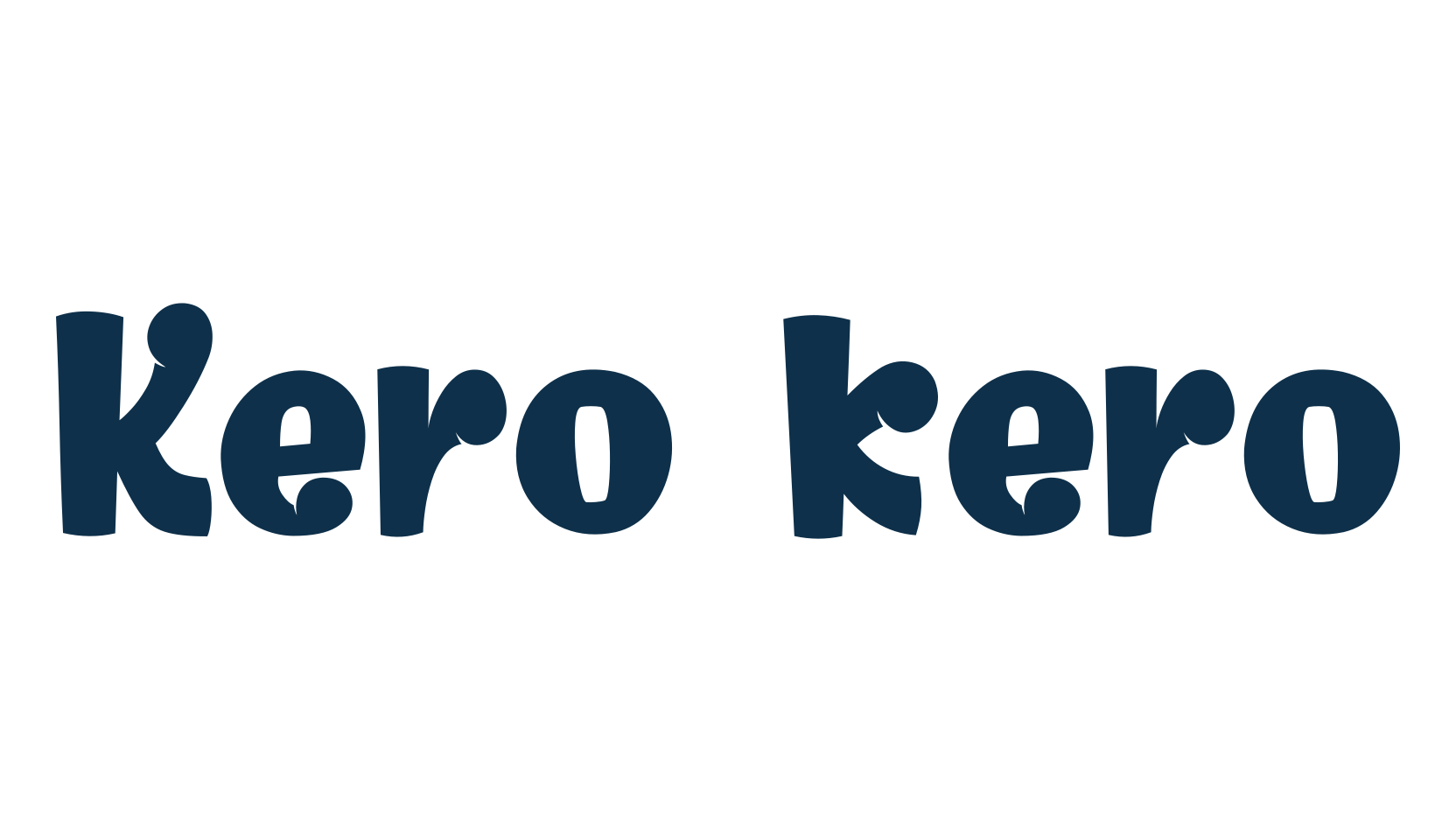 Kero kero, cartoon font preview