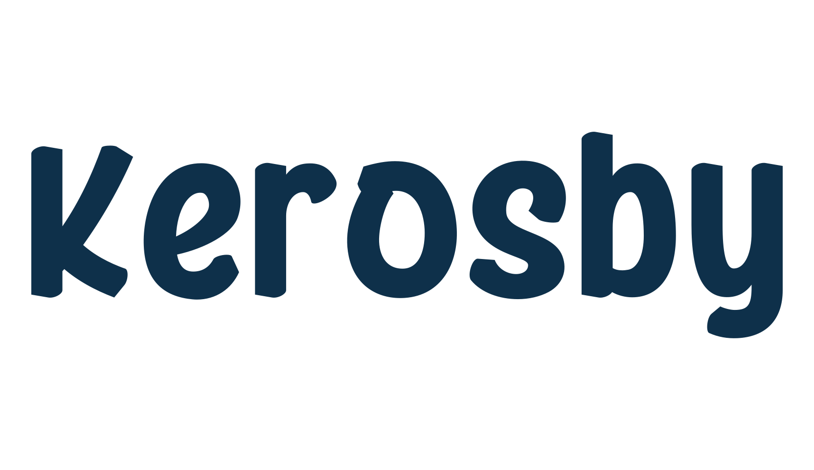 Kerosby, cartoon font preview