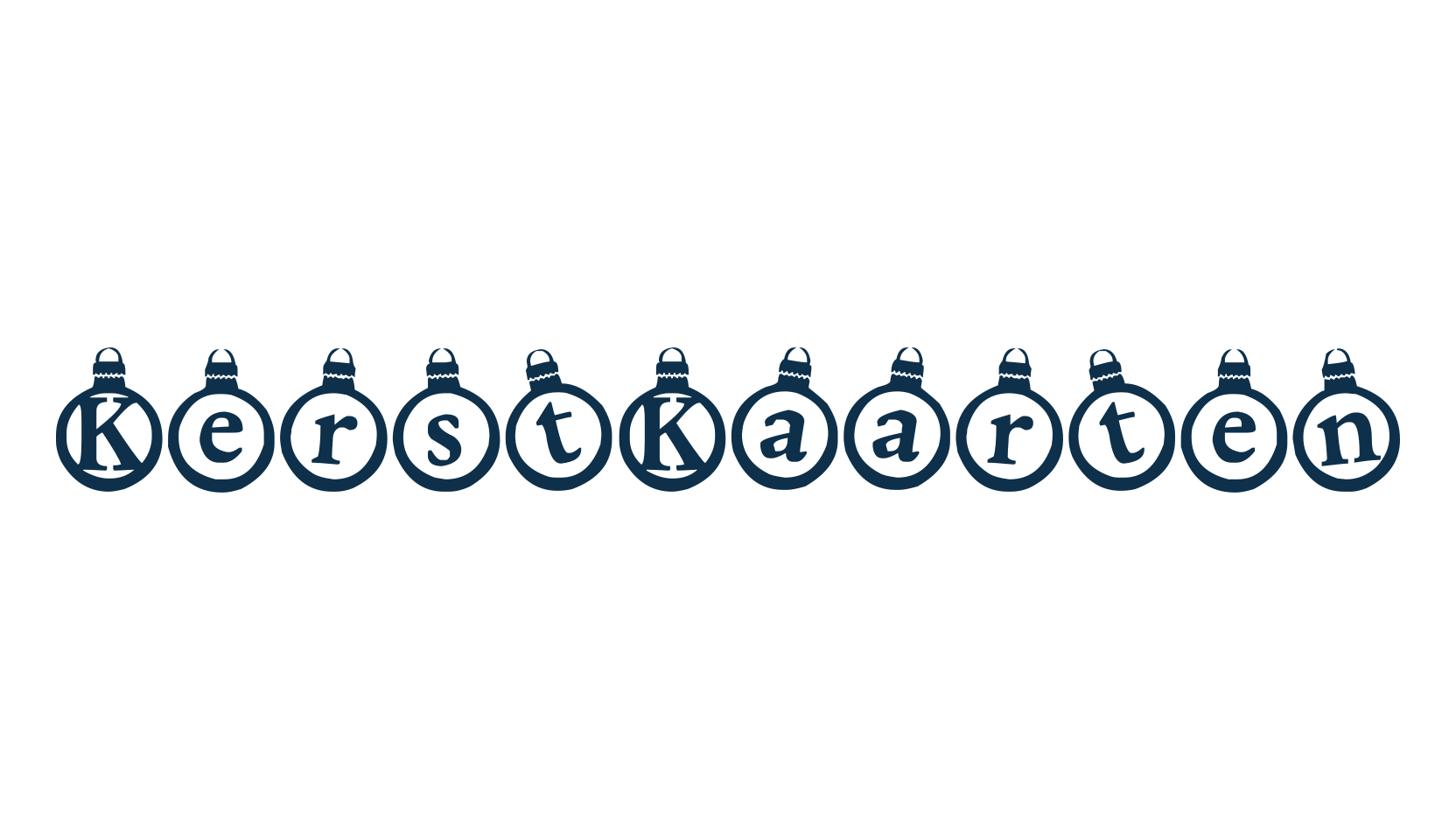 KerstKaarten, fancy decorative font preview