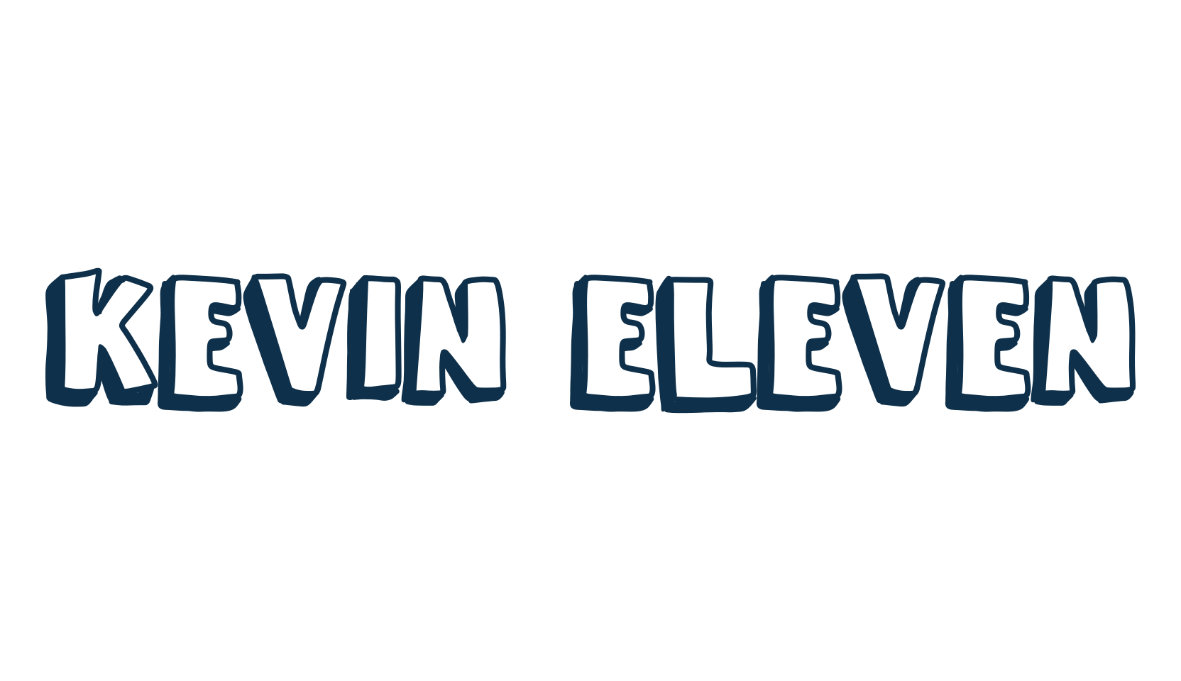 Kevin Eleven, fancy cartoon decorative font preview