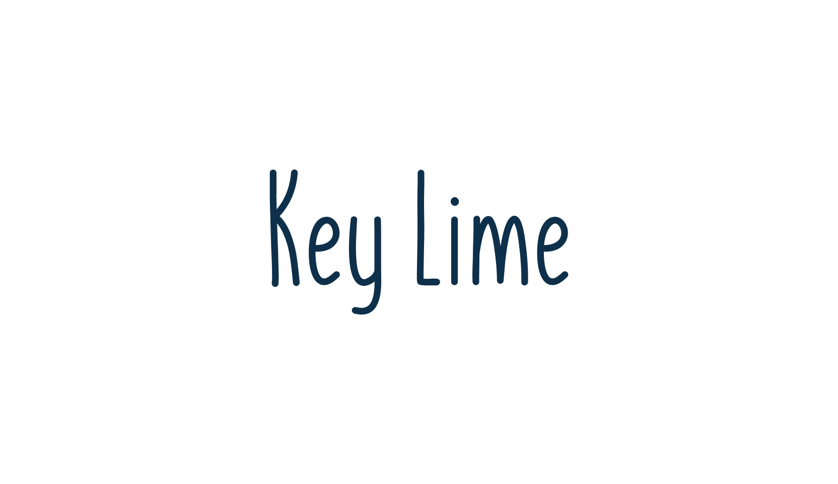 Key Lime, handwriting font preview