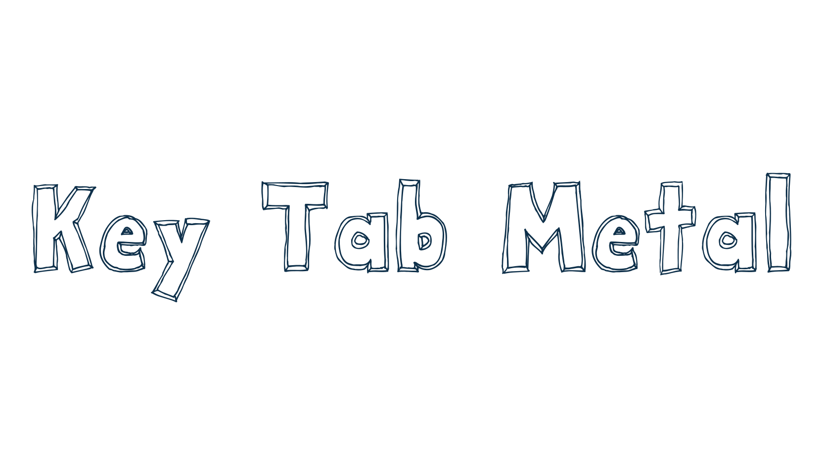 Key Tab Metal, fancy various decorative font preview