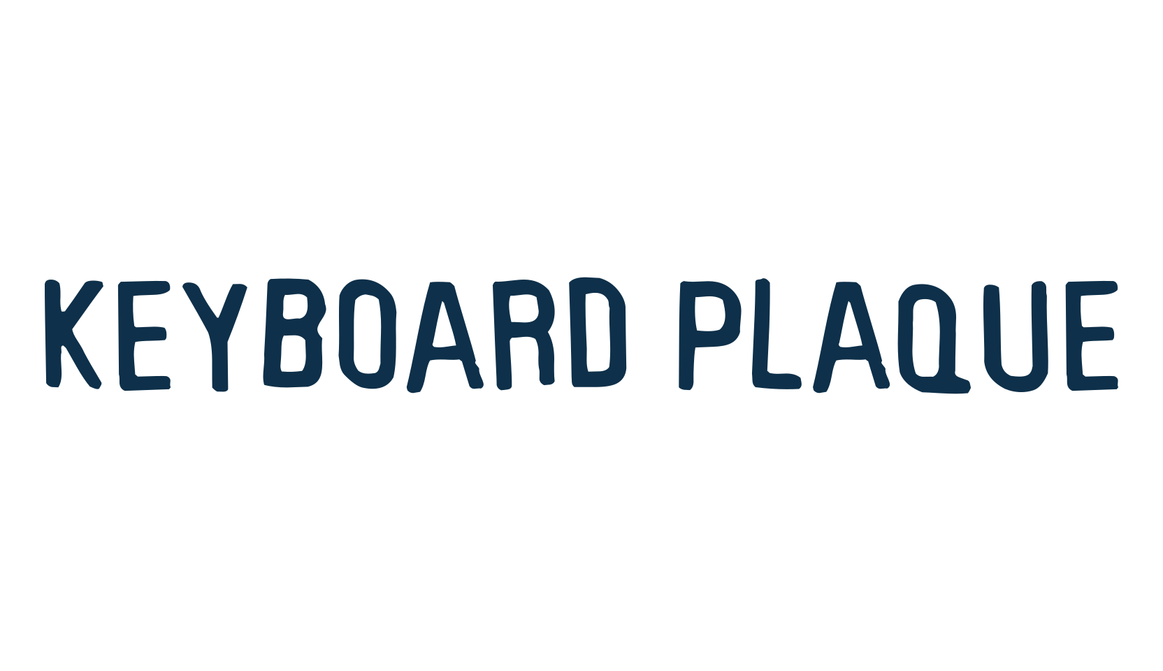 Keyboard Plaque, fancy eroded decorative font preview