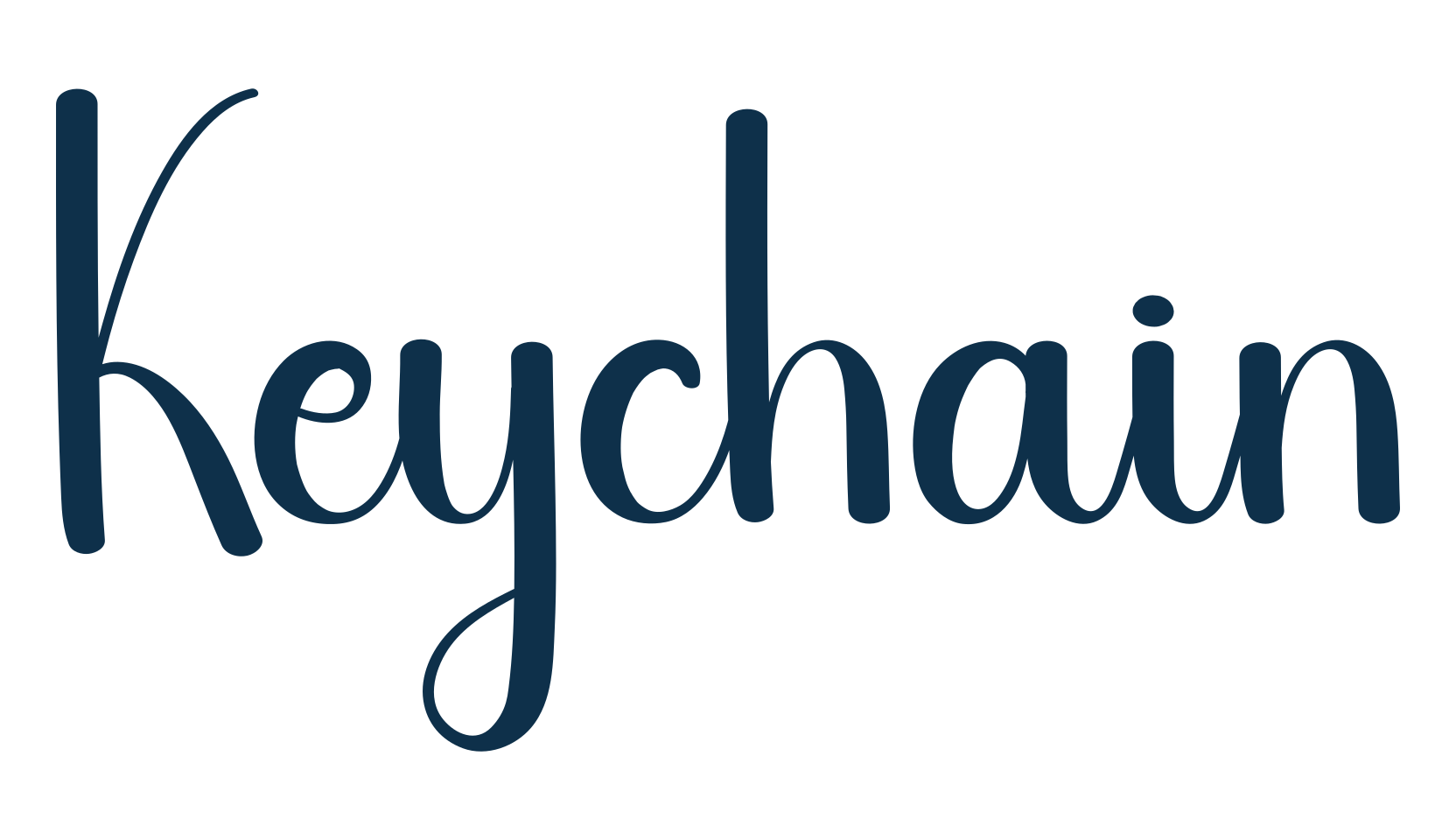 Keychain, fancy various decorative script calligraphy font preview
