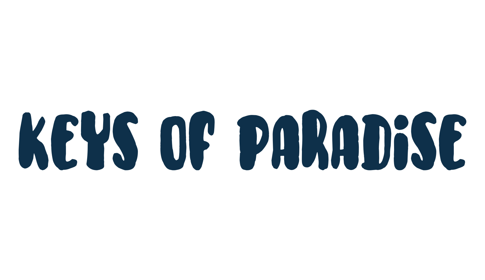 Keys of Paradise, fancy cartoon decorative font preview
