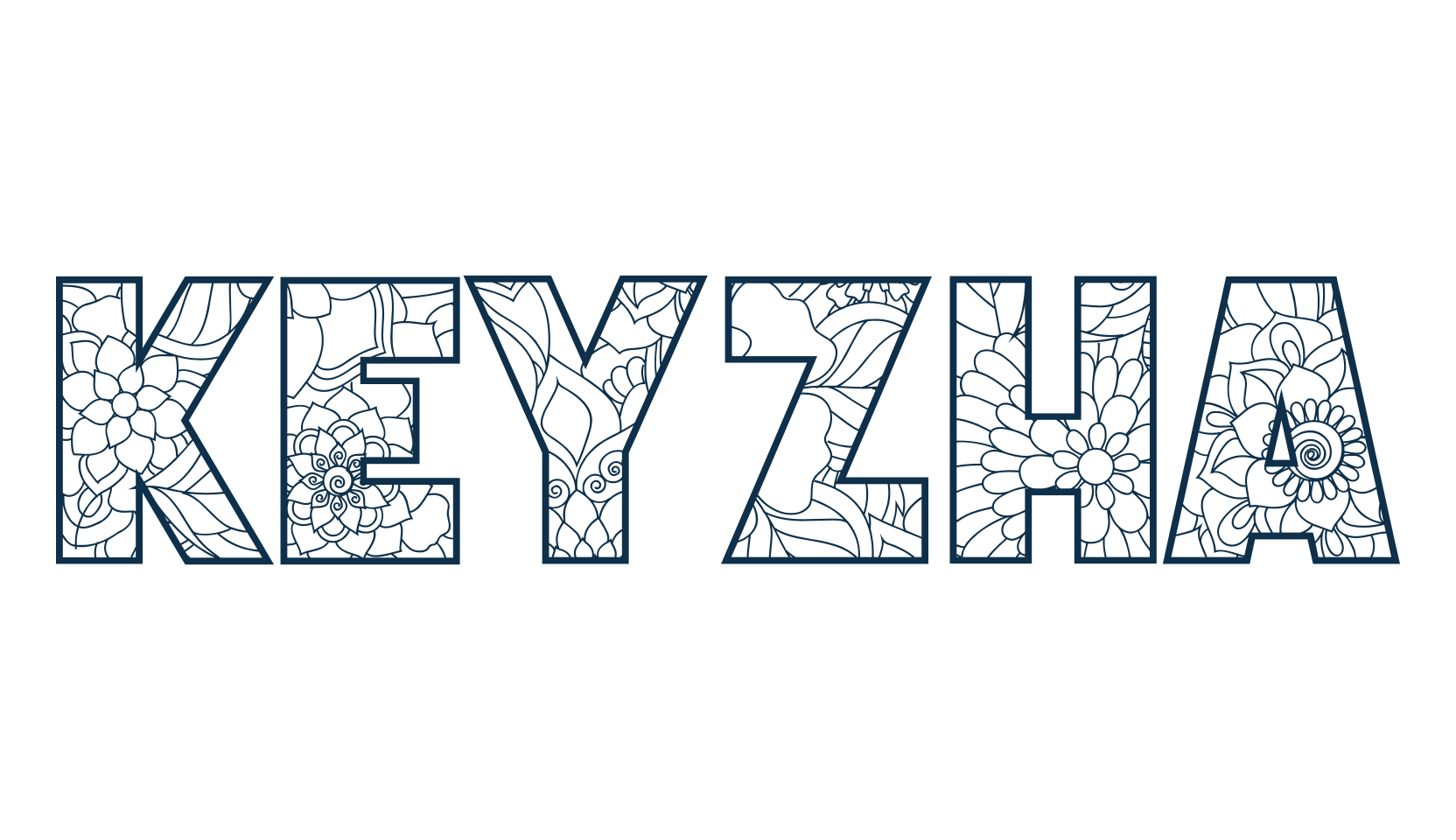 Keyzha, fancy decorative font preview