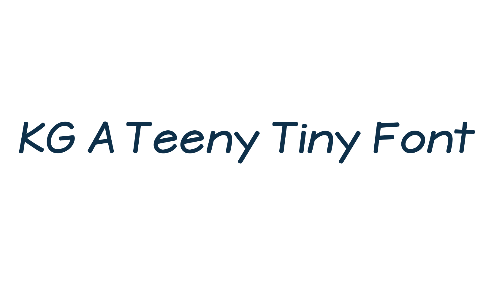 KG A Teeny Tiny Font, cartoon font preview