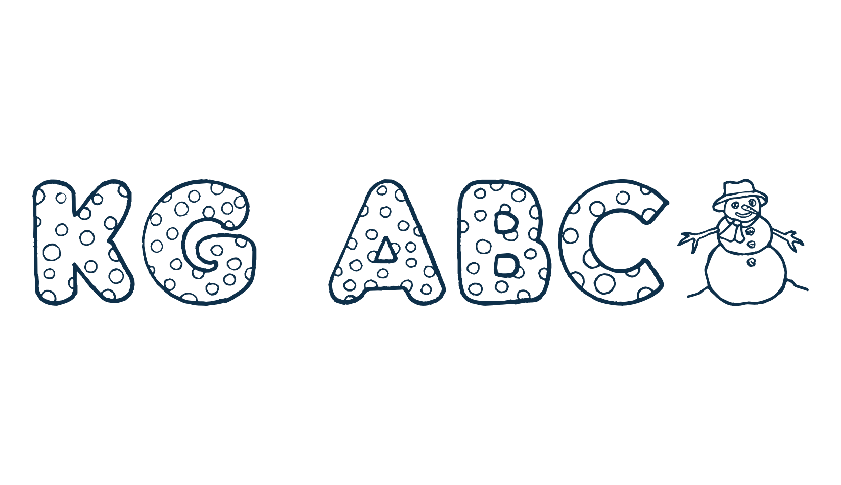 KG ABCs, fancy decorative font preview
