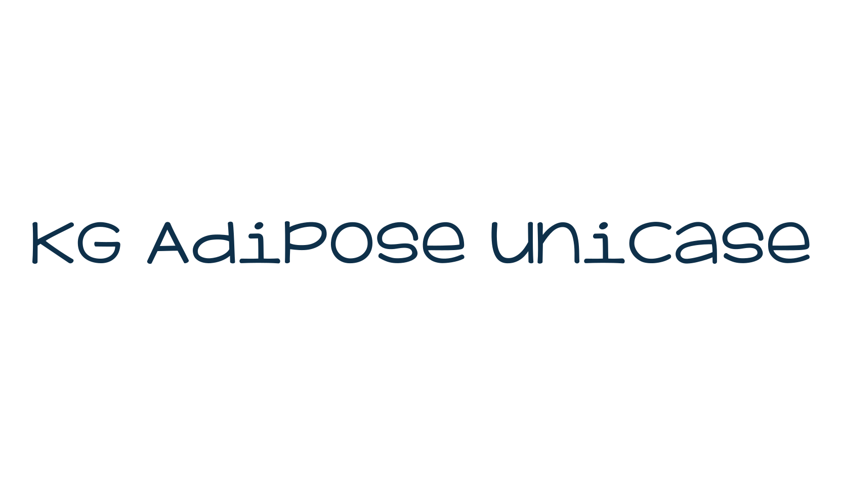 KG Adipose Unicase, handwriting font preview