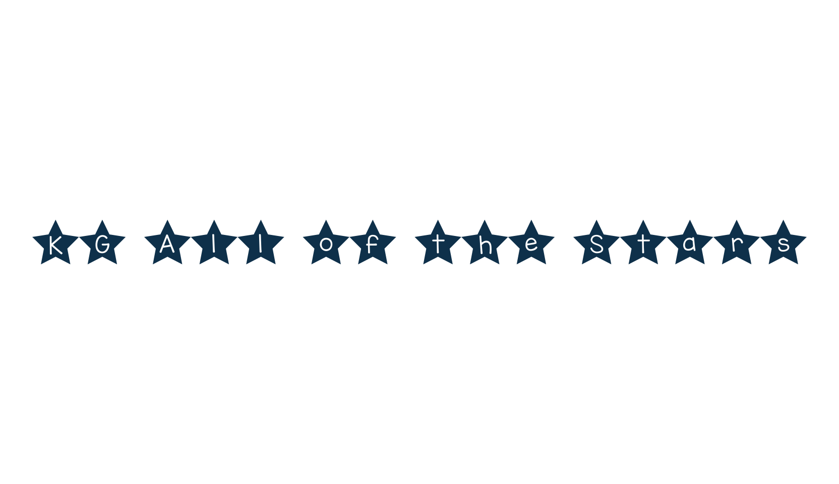 KG All of the Stars, decorative font preview