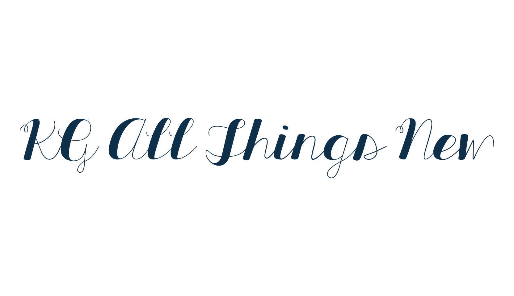 KG All Things New, fancy various decorative script calligraphy font preview