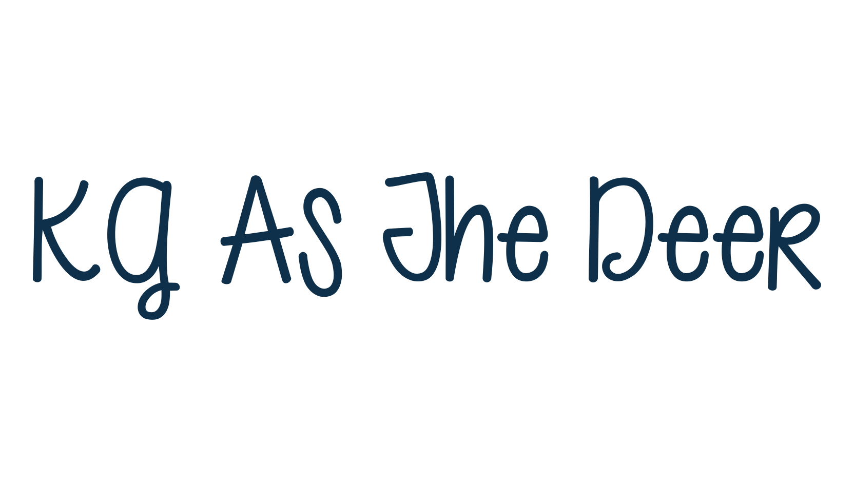 KG As The Deer, script handwritten fancy decorative calligraphy font preview