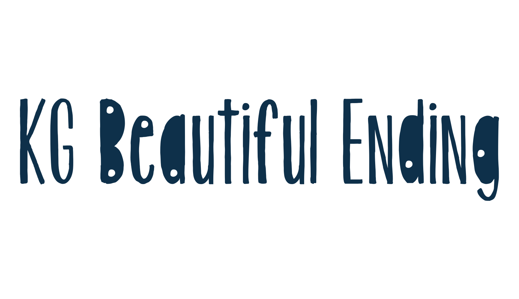 KG Beautiful Ending, display market font preview